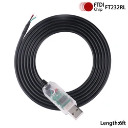 FTDI USB to RS232 Wire End Stripped Serial Converter Cable Compatible USB-RS232-WE Support Win10