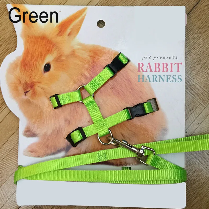 Pet Rabbit Soft Harness Leash Adjustable Bunny Traction Rope for Running Walking SAL99