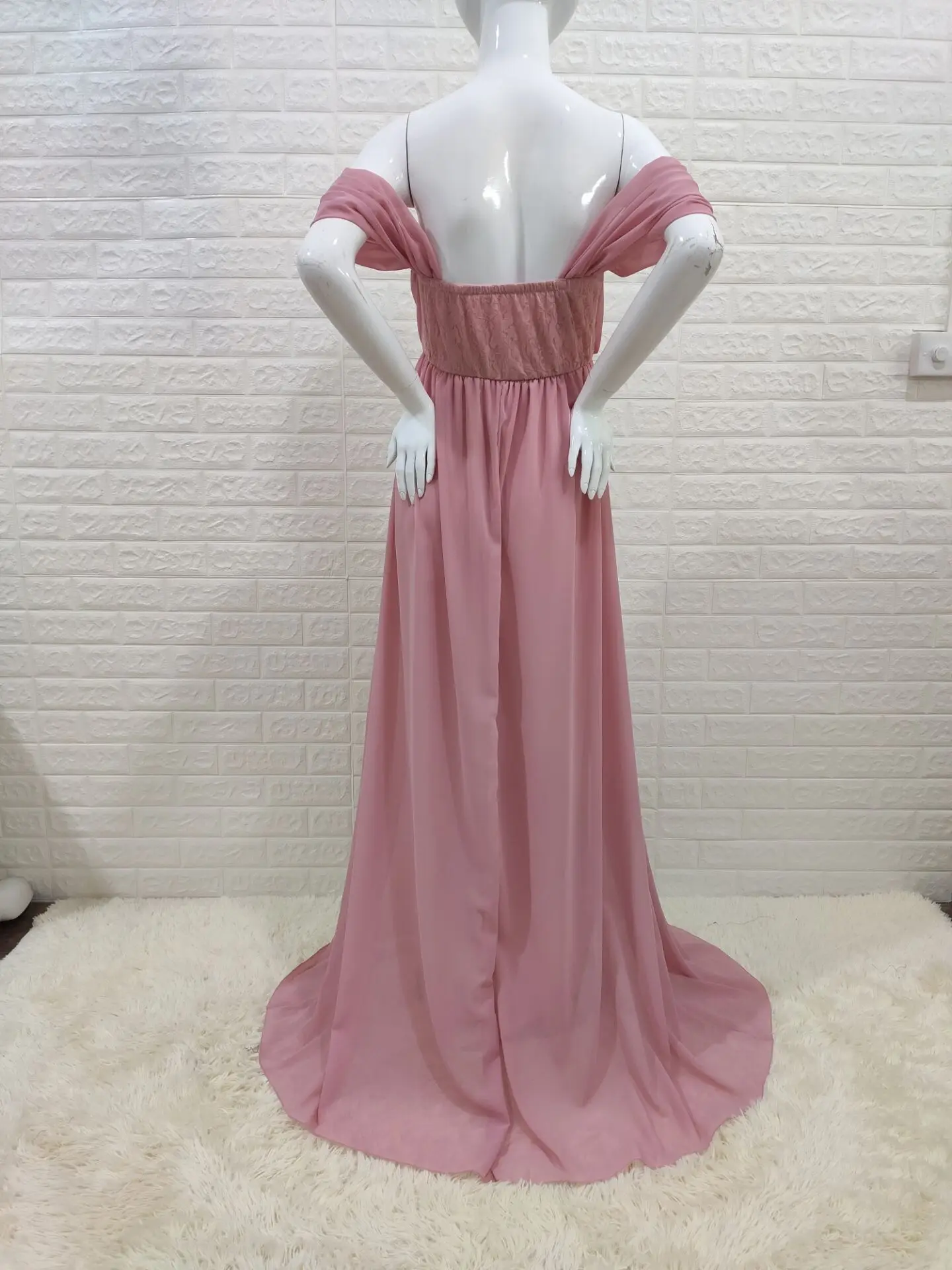 Sexy Moederschap Jurken Kant Chiffon Lange Dresspregnancy Jurk Fotografie Prop Maxi Gown Voor Vrouwen Kleding