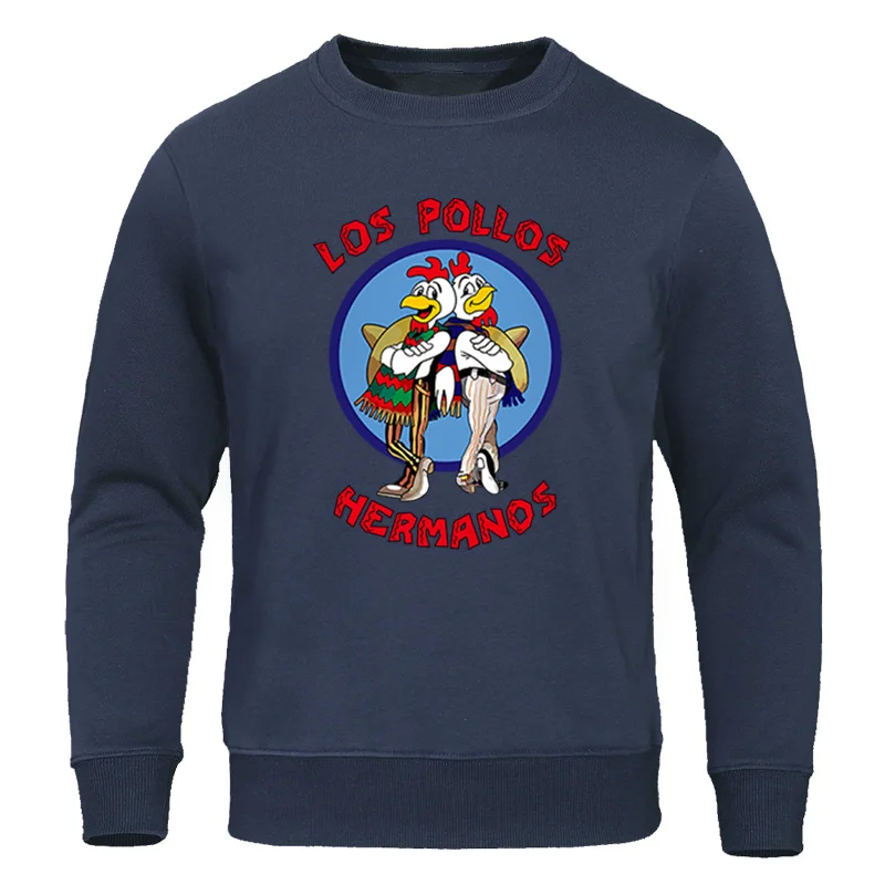 LOS POLLOS Hermanos Movie Sportswear For Men Funny Chicken Brothers Sweatshirt Loose Oversized Soft Pullover Hip Hop Streetwear