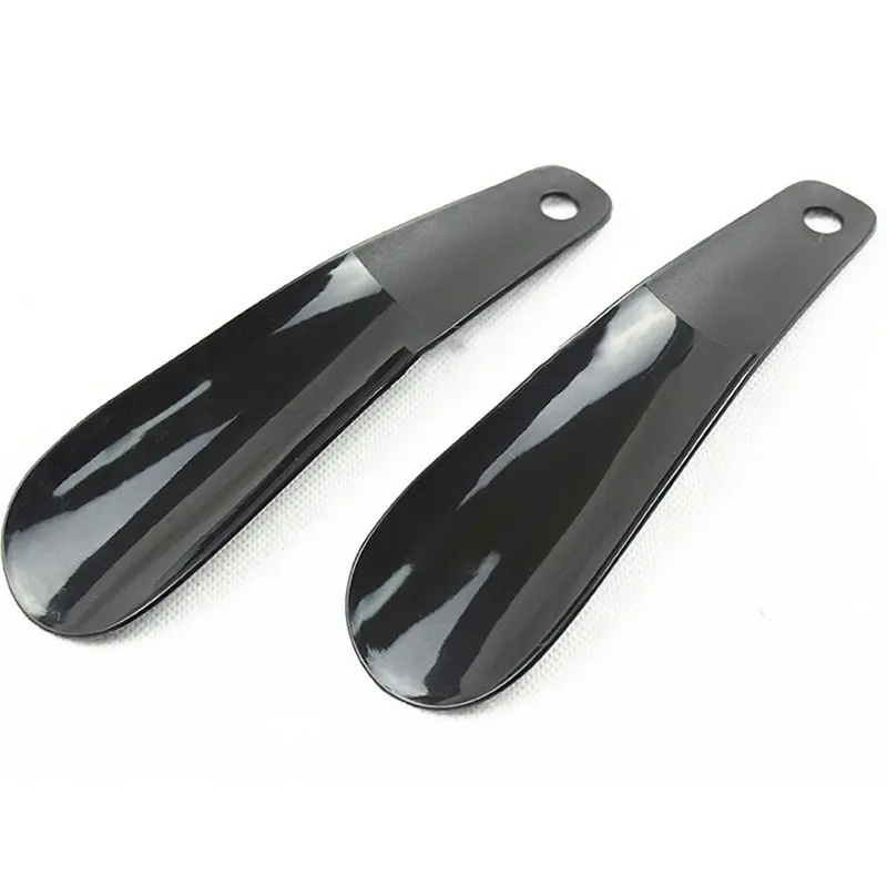 1PCS 16cm Shoe Horns Professional Black Plastick Shoe Horn Spoon Shape Shoehorn Shoe Lifter Flexible Sturdy Slip Wholesale