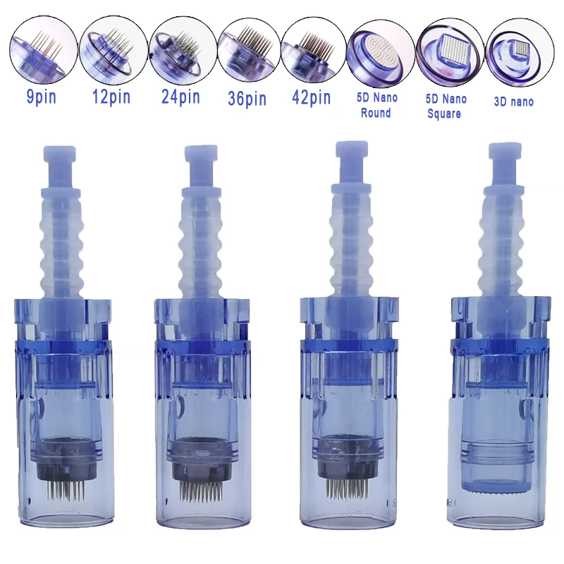 10/20/50Pcs Derma Pen Needle Cartridge Microneedling Machine Bayonet Dr Pen A6 A1 M5 M7 N2 E30 Replace Stamp 9 12 36 42 Pin Nano