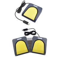 1PCS USB Single/Dual Foot Switch Control One/Double Foot Key Switcher PC Keyboard Multimedia Game Pad Mouse Action Pedal FS2016