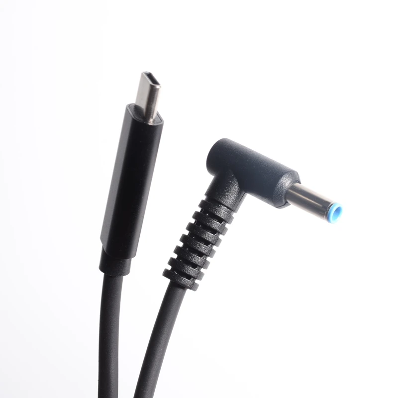 (4,5x3,0 мм) USB Type C PD зарядный кабель для ноутбука, шнур, адаптер питания постоянного тока, конвертер постоянного тока 4,5*3,0 мм, штекер 90 градусов, угловой для HP