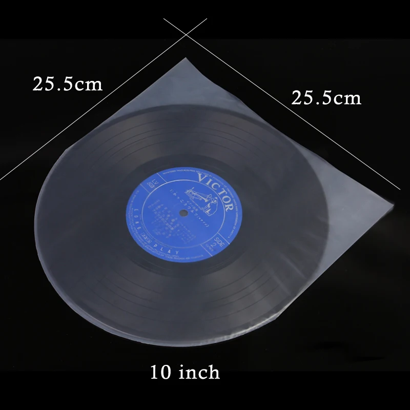 10pcs PE Vinyl Record LP LD Record Plastic Bags Anti-static Record Sleeves Outer Inner Plastic Clear Cover Container 7/10/12\