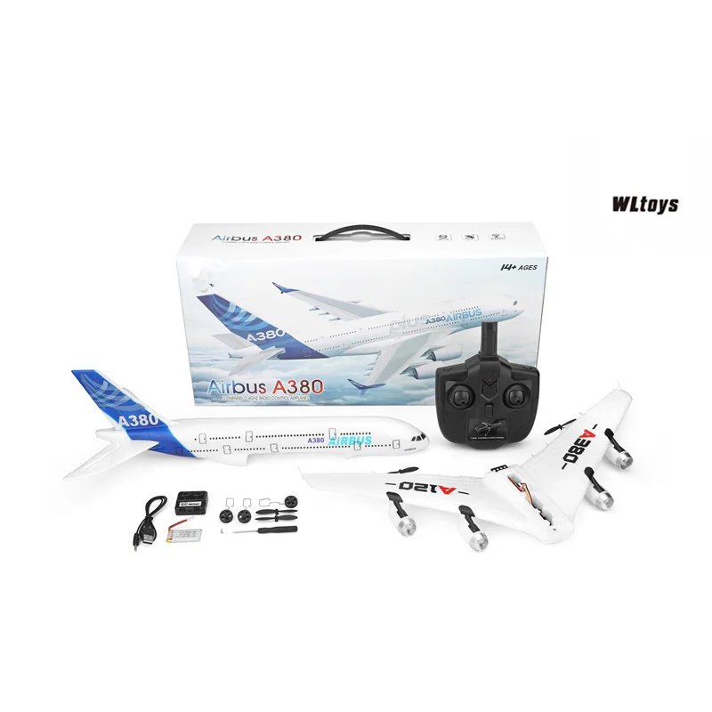 Hot WLtoys A380 Airplane Toys 2.4G 3Ch RC Airplane Fixed Wing Plane Outdoor Toys Drone  A120-A380 Aircarft