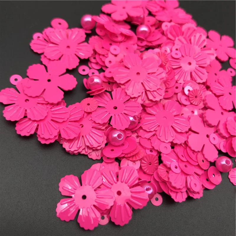 30g Solid Fuchsia  Loose Sequins Paillettes For Sewing ,Shoes,Hat,Kids DIY,Crafts Accessories Wholesale