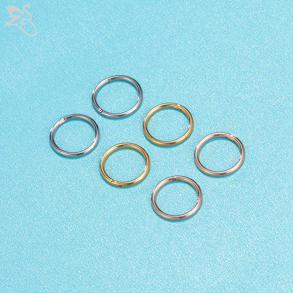 ZS 1 PC 20/18/16G Hoop 316L Edelstahl Nasenring Männer Runde Clicker Ohrknorpel Tragus Helix Piercing Schmuck 6/7/8/9/10mm – Detail 6
