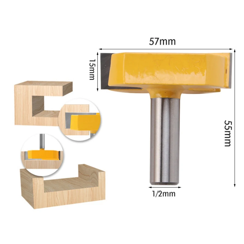 1 قطعة 2-1/4 قطع قطرها واضح أسفل سكين راوتر بت الوجه مطحنة لسطح تخطيط راوتر بت