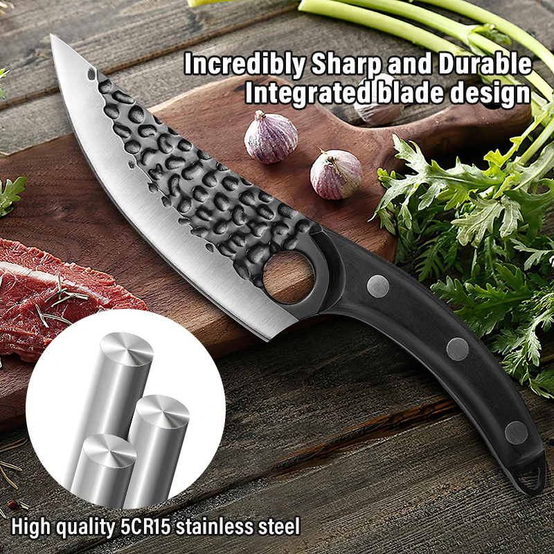 Kitchen Knife Handmade Forged Boning Knife Meat Cleaver Butcher Fish Chef Knife Stainless Steel Machete For Kitchen