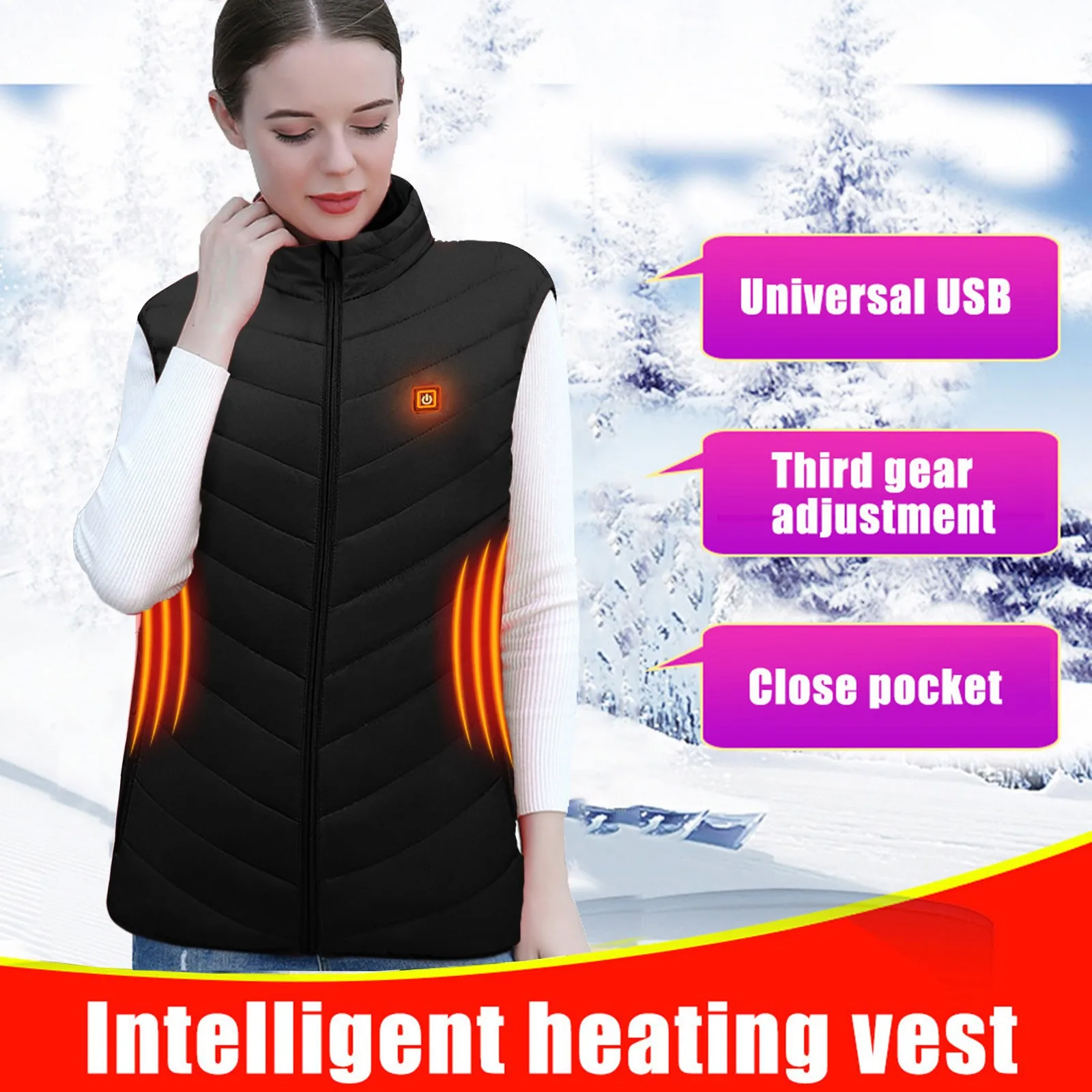 Heated Vest Zones Electric Heated Jackets Men Women Sportswear Heated Coat Graphene Heat Coat USB Heating Jacket For Camping