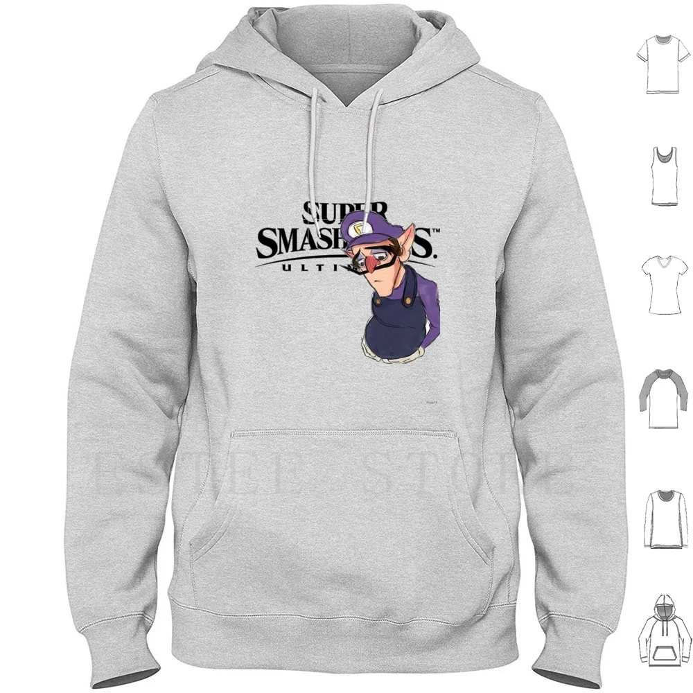 Waluigi Sumer Smash Bros Ultimate Disappointment Hoodies Long Sleeve Super Smash Bros Super Smash Bros Super Smash