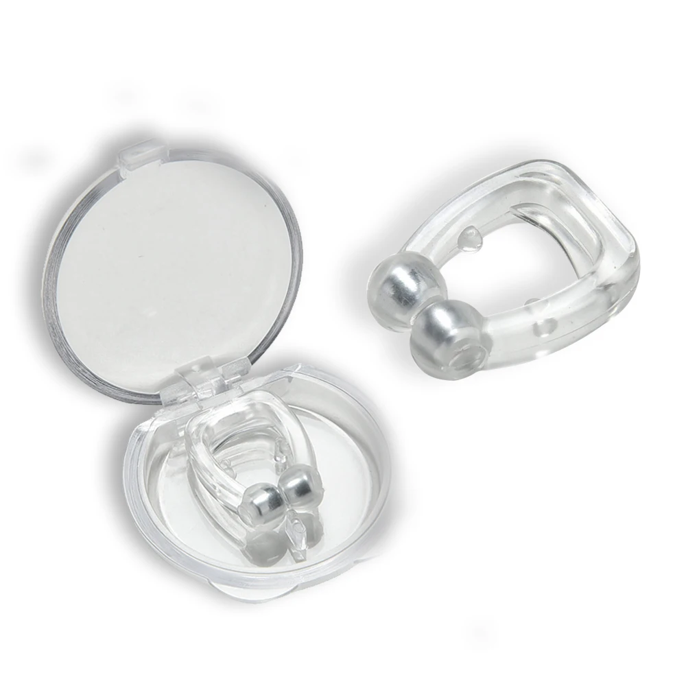1pcs/Box Anti-Snoring Silicon Magnetic Nose Clip Stop Snoring Clips Health Care Better Breath Sleeping Aid Snore Reduce Tool
