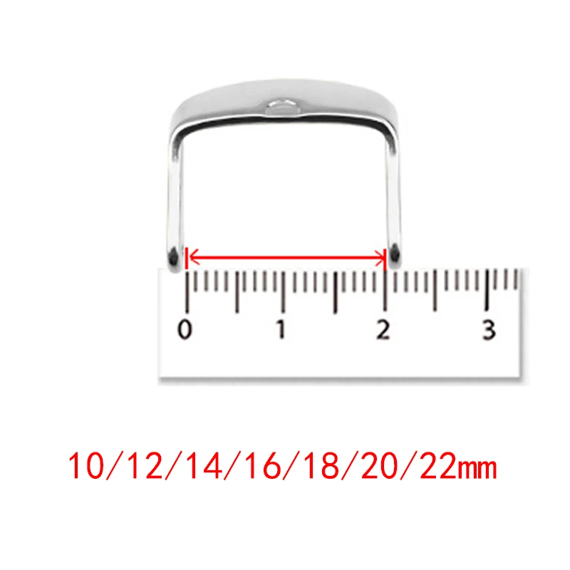 Металлическая пряжка для ремешка часов 10 12 14 16 18 20 22 мм, мужской ремешок для часов, ремешок для часов, серебристый цвет, застежка из нержавеющей стали, ремешок для часов, аксессуары