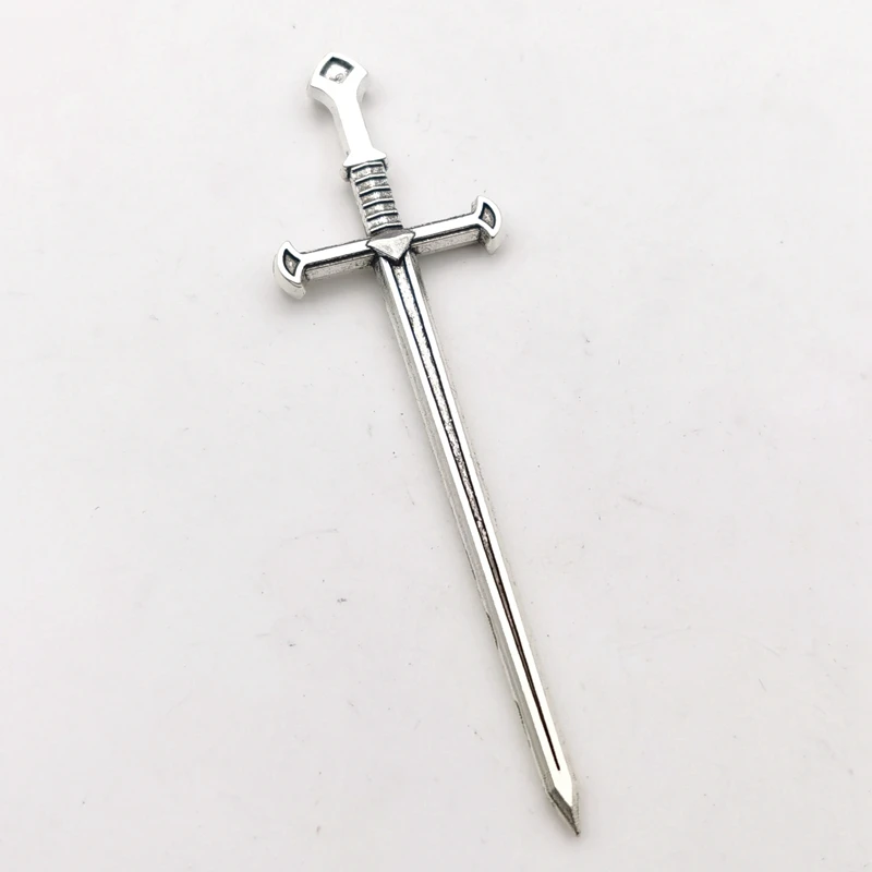 4 pc Charms Antique sword 66x14mm Gothic Antique Tibetan Silver DIY Vintage Choker Handmade Pendant Findings Accessories Jewelry