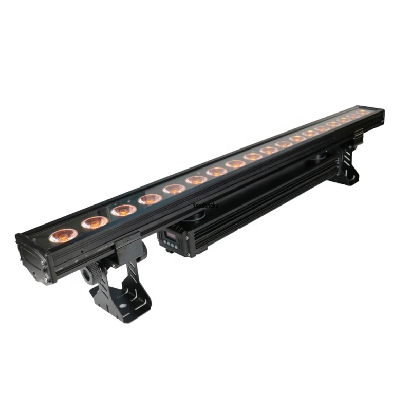 

6pcs 18x18w dmx rgbwa uv ip65 led wall washer waterproof & outside led bar battery wireless Wall Washer dj wash lights