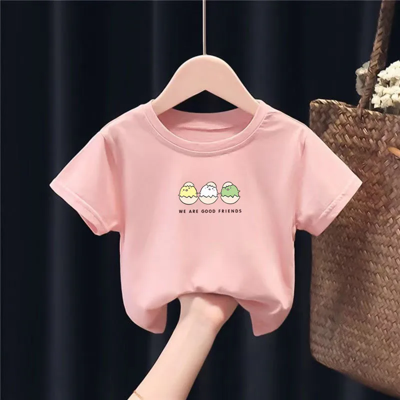 

Kids Boy Girl T-Shirts Short Sleeve Children's Tees Baby Girl Tops O-Neck Cartoon Casual Girl T Shirts Children Clothes Summer