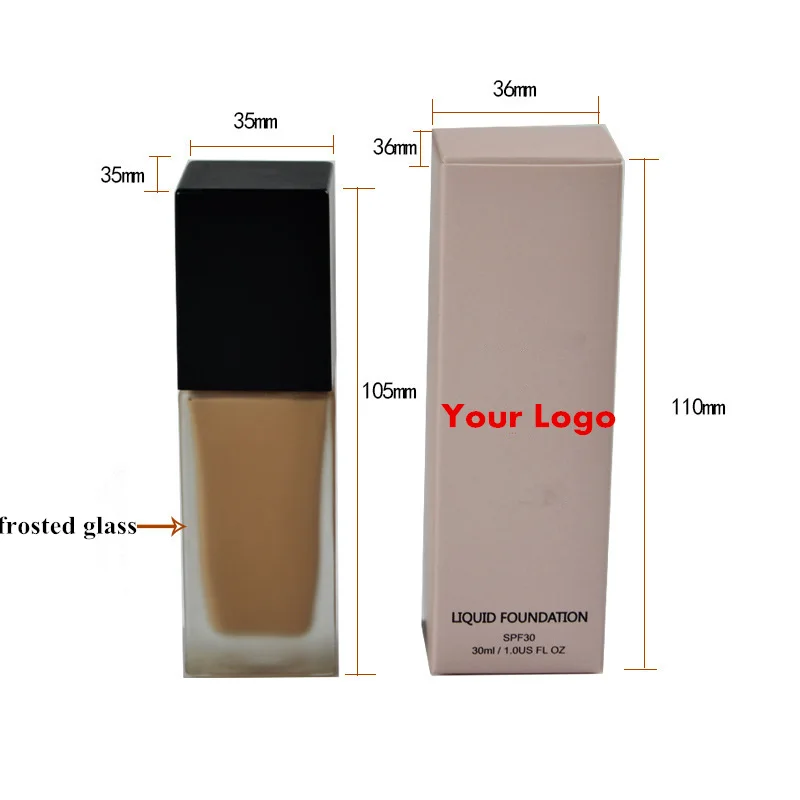 Waterproof Makeup Foundation Liquid Maquiagem Base Bulk Customized With Own Logo Private Label Foundation