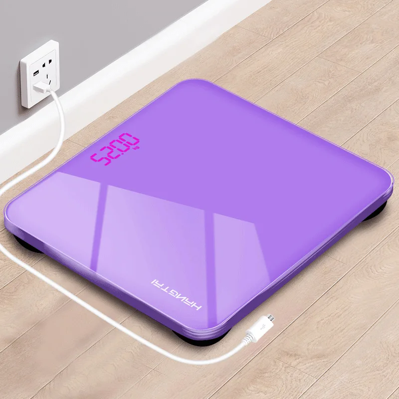 

LED hidden screen USB charging household weight scale electronic scale human health weighing meter accurate