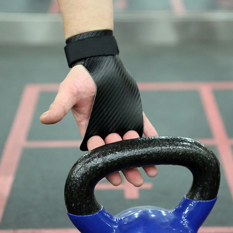 Carbon Gymnastik Hand Griffe Gewichtheben Workout Gym Handschuhe Palm Schutz für Kettlebell Pull Up Gymnastic Crossfit Grip – Detail 1