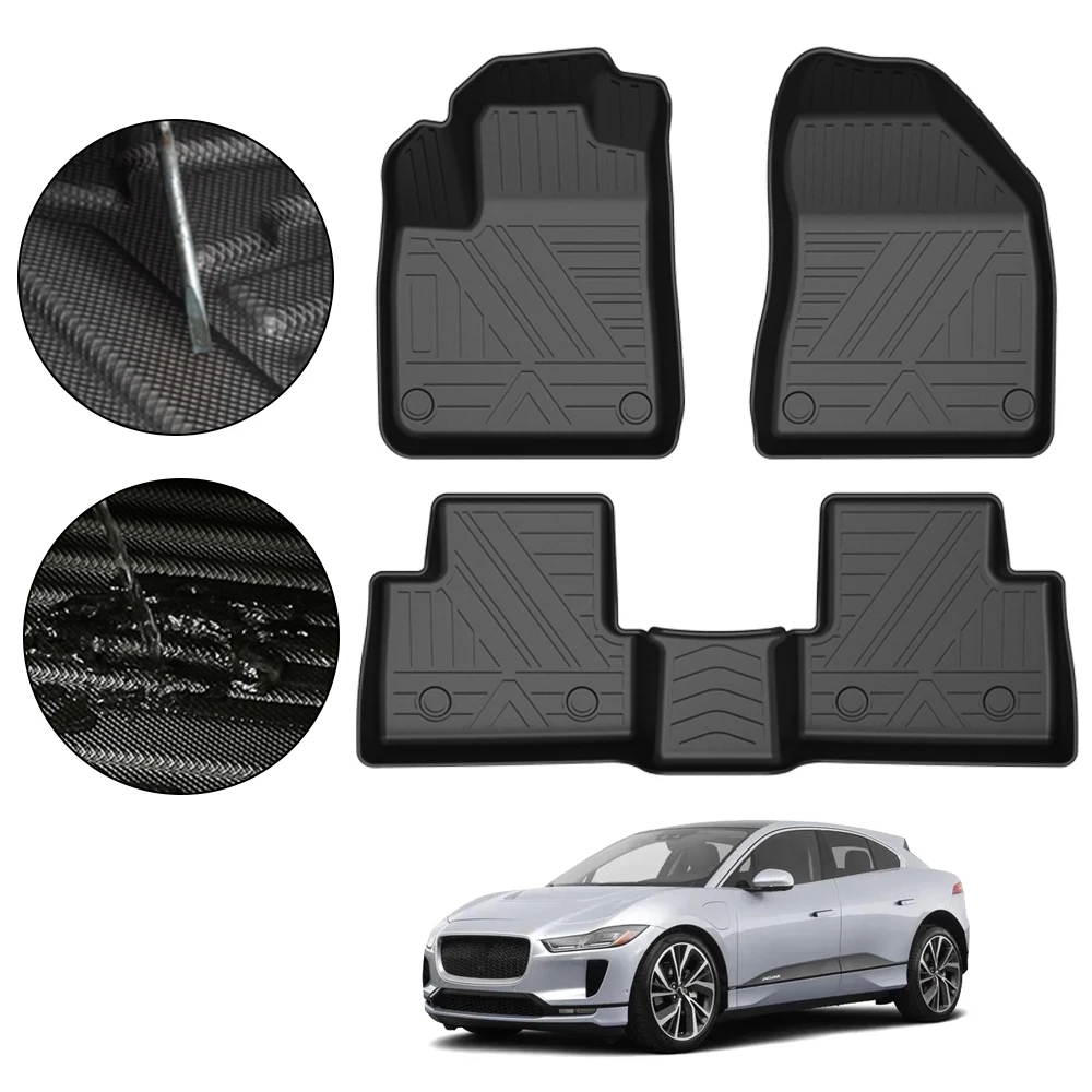 

TPE Car Floor Mats For Jaguar I-PACE 2018 2019 5-Seat Waterproof Non-Slip Auto Styling Accessories Interior