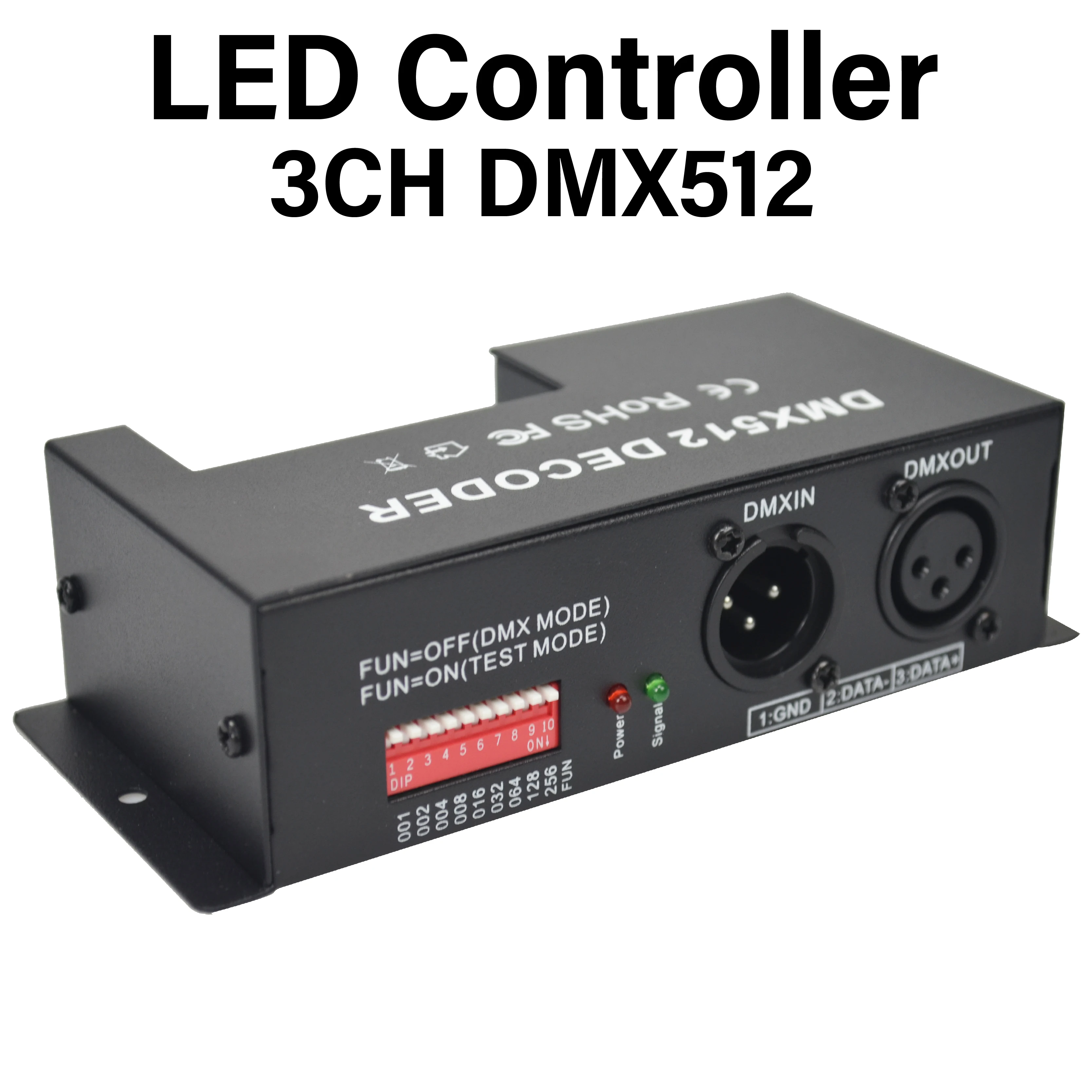 

Светодиодный контроллер DMX512 3CH черный корпус DC12-24V rgb светодиодный контроллер использовать для светодиодная полоска dmx декорация для украшения светодиодной ленты rgb