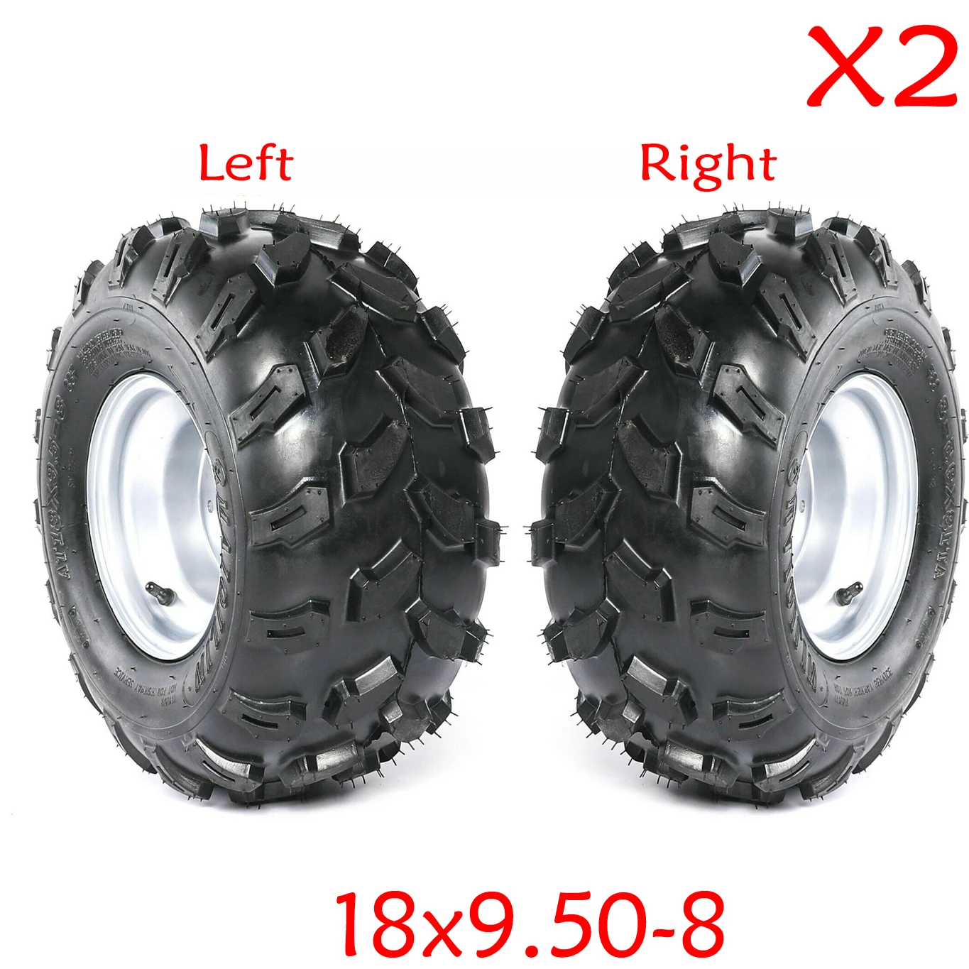 18X9.50-8 Tyre Tire & 8 inch Wheel Rim For ATV Buggy Quad Lawn Mower Garden Tractor 200cc 250cc 300cc Rear Wheel