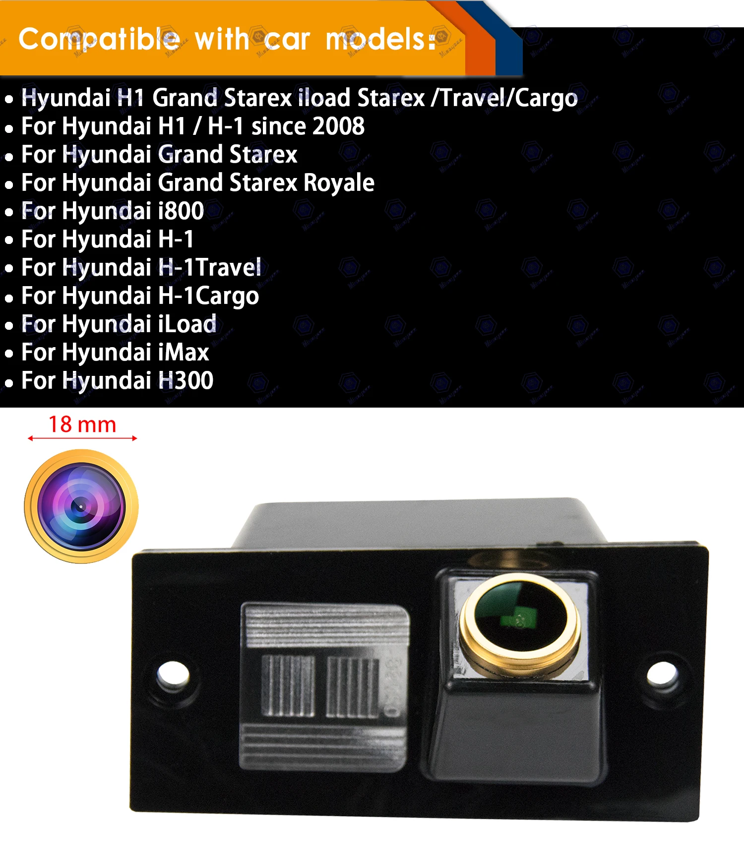 Misayaee HD Car Rear View Parking Reverse Camera for Hyundai H1 H12 H300 H100 Grand Starex iLOAD Night Vision Waterproof