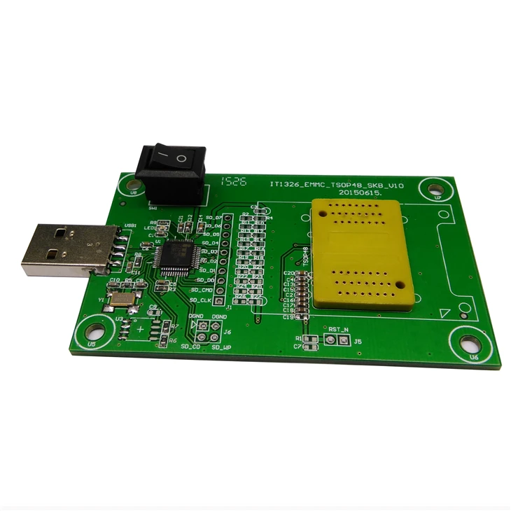 Maat 11.5X13Mm EMMC153/169 Socket Met Usb Nand Flash Test Socket Voor Data Recovery Pin Pitch 0.5Mm Voor Emmc Programmering Socket