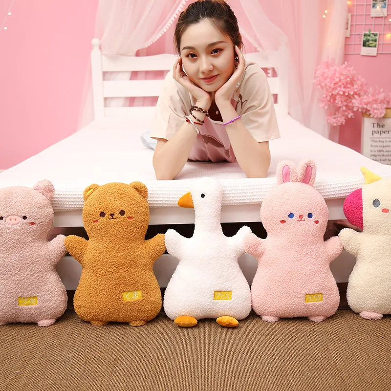 

New 40cm Soft Animal Cartoon Pillow Cushion Cute Goose Rabbit Pig Bear Unicorn Plush Toy Stuffed Lovely Kids Birthyday Gift