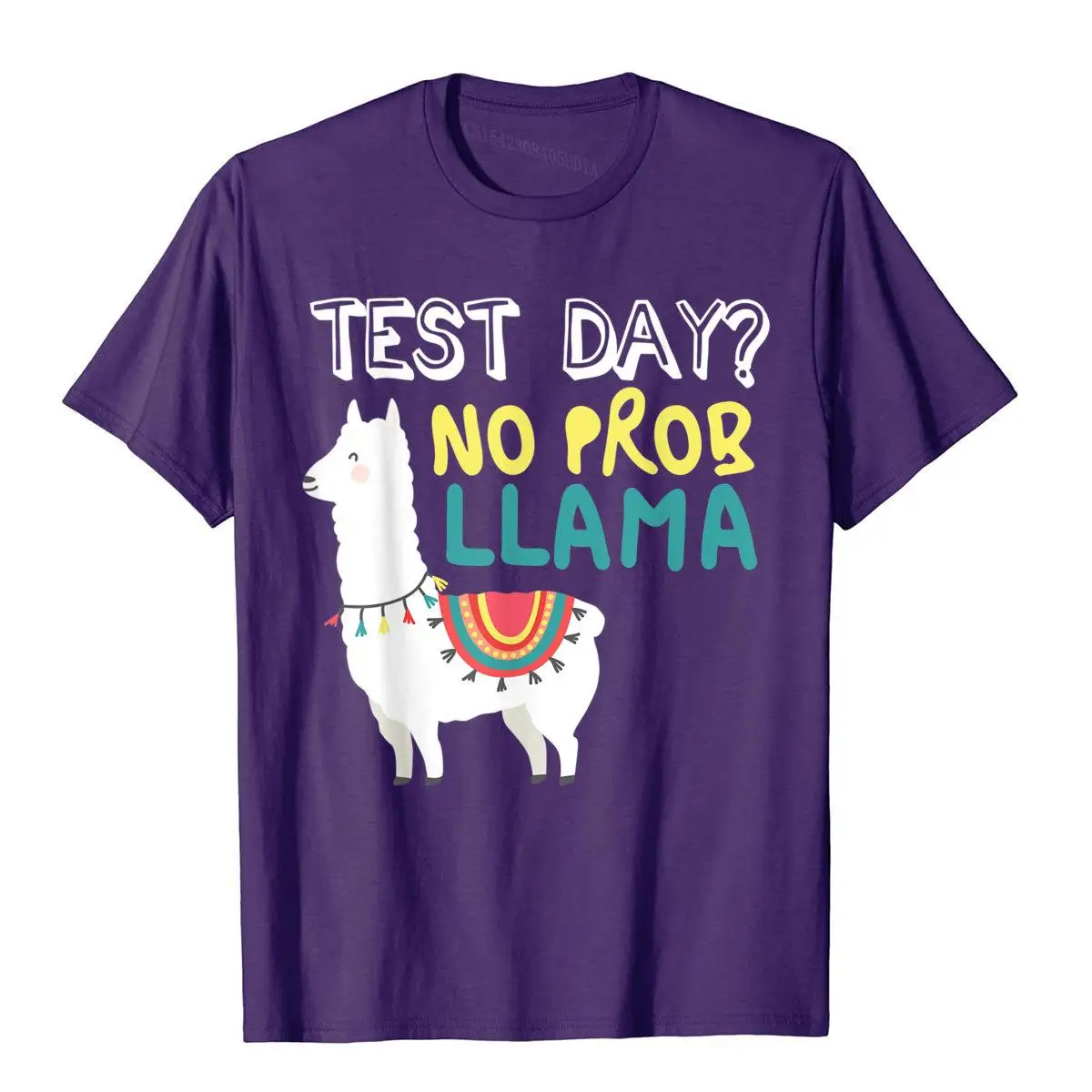 Test Day Llama Teacher Exam Testing Teaching Funny T-Shirt ClassicBeach Tops Shirts Prevailing Cotton Men T Shirts