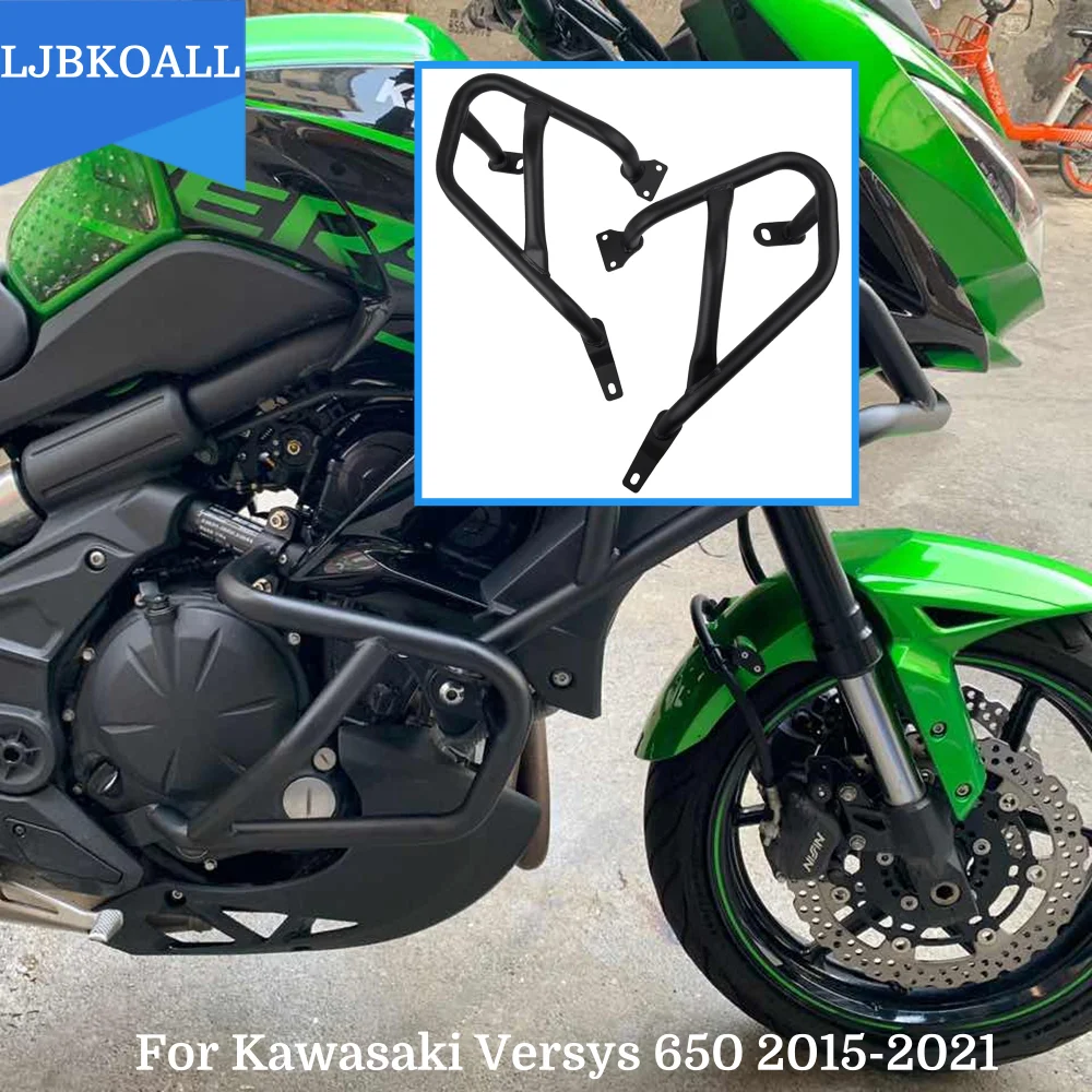 

2016 Versys650 Accessories Motorcycle Engine Guard Bumpers Lower Crash Bars Frame Protector for Kawasaki Versys 650 2015-2021