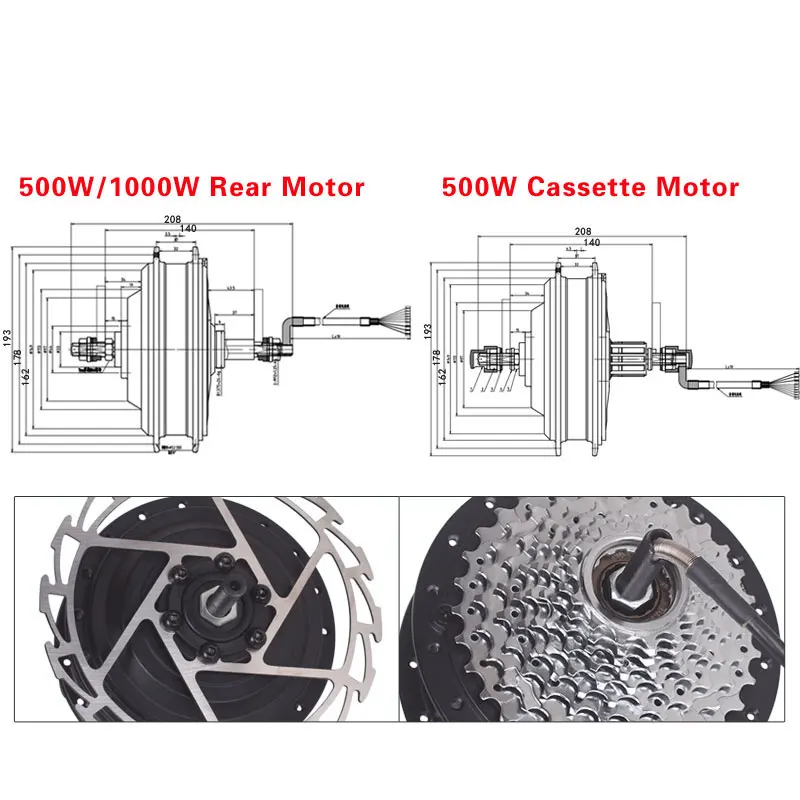 Motor wheel 1000W Electric bicycle 48V Hub motor 500W Ebike Geared motor MXUS XF19R Rear Motor Powerful 26\