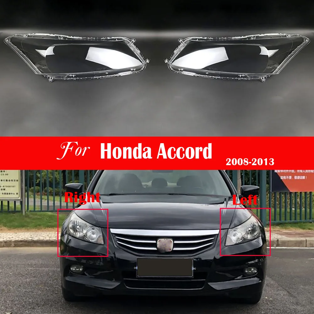 

Car Front Headlight Lens Transparent Lampshade Bright For Honda Accord 2008 ~ 2013 Headlight Cover Replacement Light Auto Shell