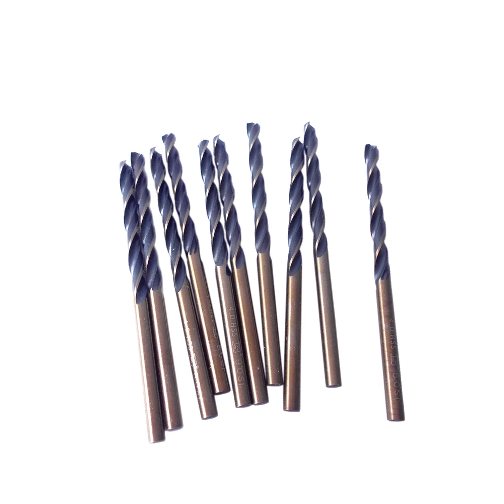 SIJIBOSI 10PC 4.0Mm Thẳng Vít Vặn Khoan Kim Loại Thép Không Gỉ HRC65-68