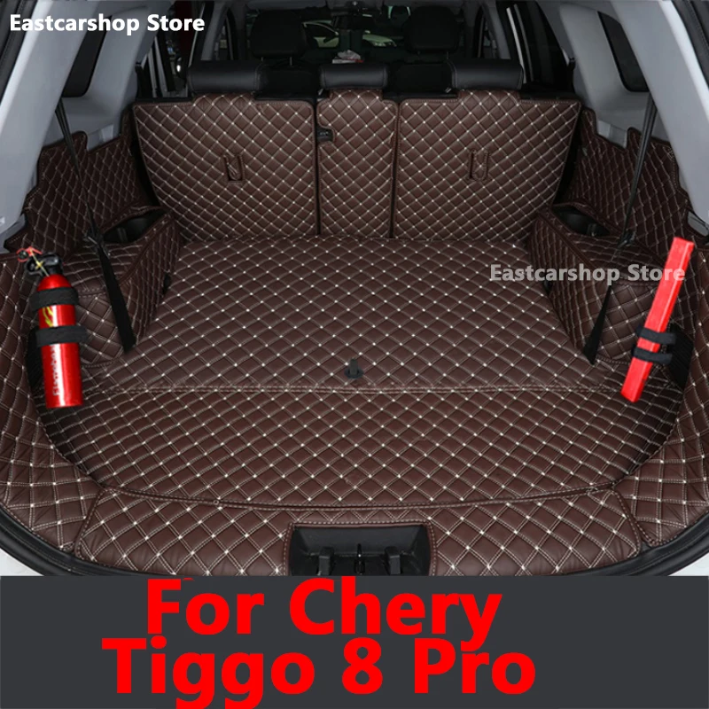 For Chery Tiggo 8 Pro 2021 2022 Car All Inclusive Rear Trunk Mat Cargo Boot Liner Tray Waterproof Boot Luggage Cover Accessories