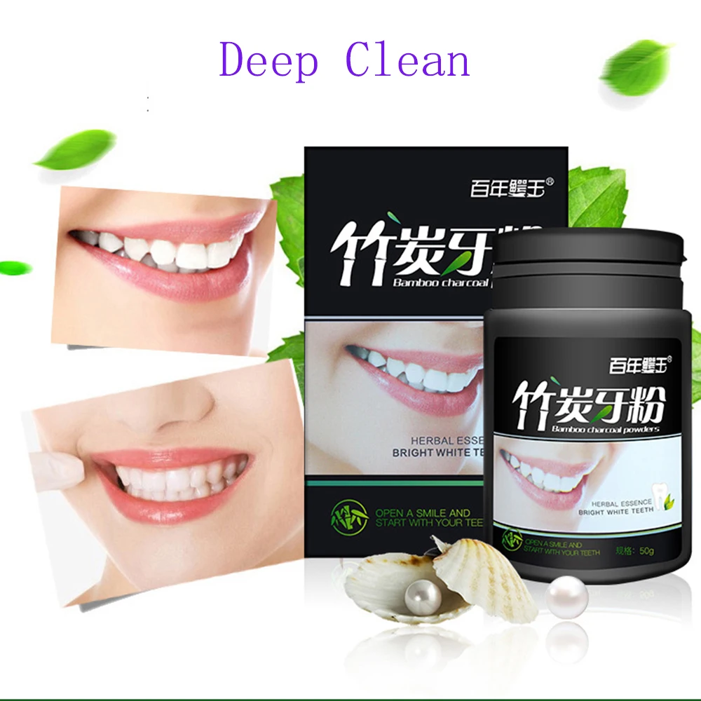 

Natural Oral Hygiene Cleaning 50G Bamboo Charcoal Teeth Whitening Set Toothpaste Strong Formula Tooth Powder Toothbrush