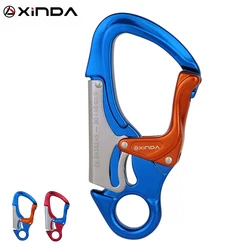 Xinda Outdoor Rock Climbing moschettone 30KN alpinismo downhill Safety hook tramite Ferrata Buckle Working At Height Equipment