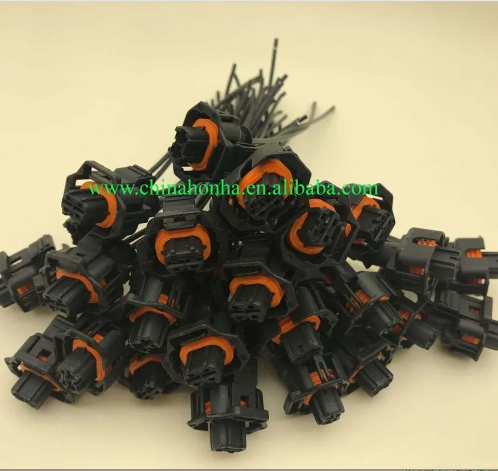

Free shipping 2/5/10/20/50/100 pcs 2 Pin/Way Female Common Rail Injector Plug Socket Electric Connector wire harness