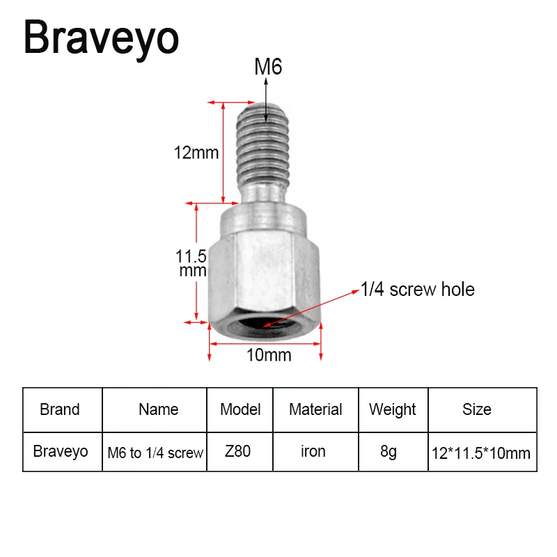 1/4 to M4 M6 Projector Conversion Screw Projector Camera Adapter Tripod Monopod Mobile Phone Bracket Photography Accessories