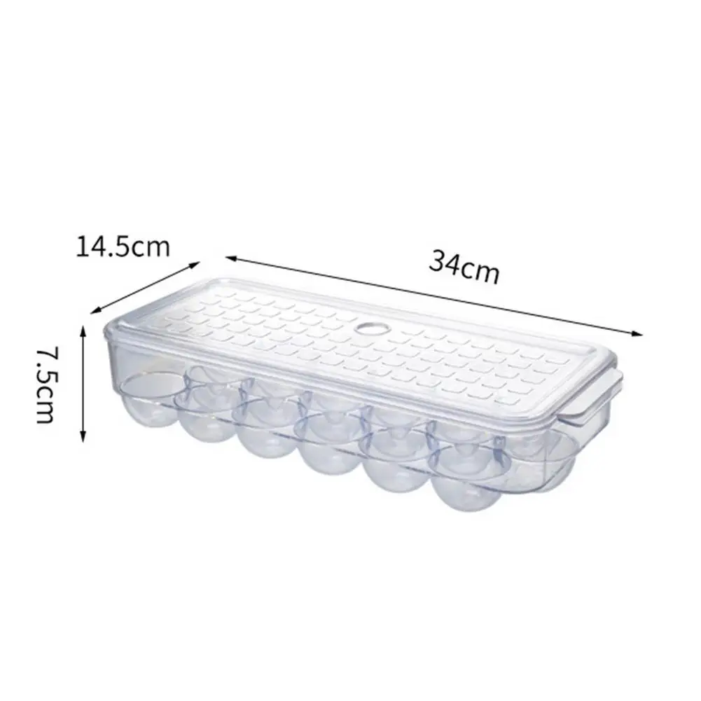 18 Grids Egg Holder Stackable Storage Box Kitchen Fridge Organizer With Sealing Cover Dust-proof Fresh-keeping For Storing Eggs