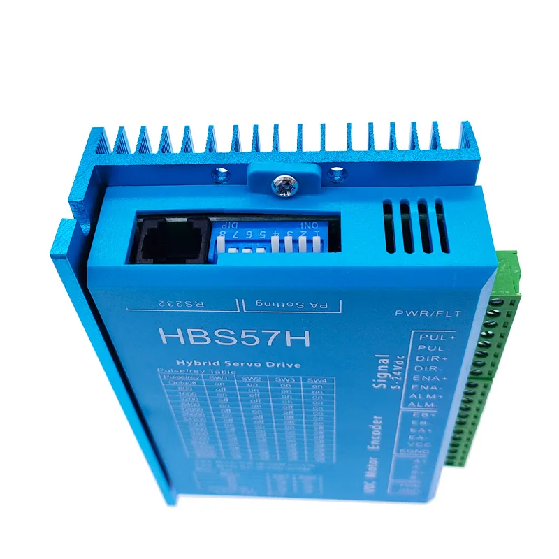 HBS57H Hybrid Servo Driver 24-80VDC Closed Loop Motor Step Controller RS232 For CNC Nema23