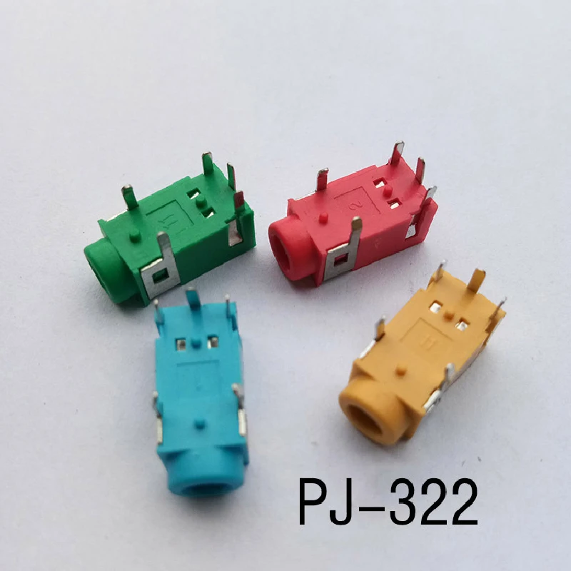 10 Chiếc PJ-322 DC Ổ Cắm Cổng Kết Nối Nguồn Điện Cung Cấp Nữ Điện Kết Nối Jack Cắm 5pin PJ322