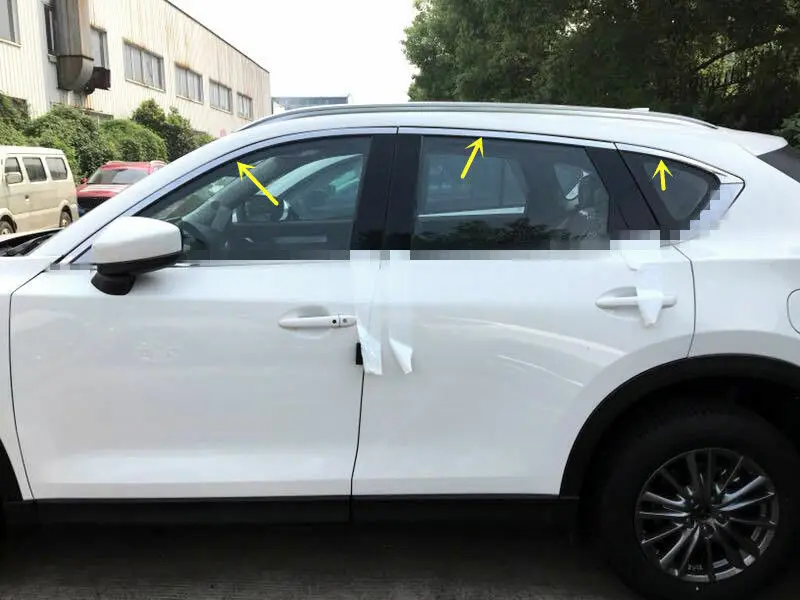 

2017- 2020 для Mazda CX-5, верхнее окно, хромированные пороги рамы, отделка, 6 шт., стальные модификации автомобильных запчастей