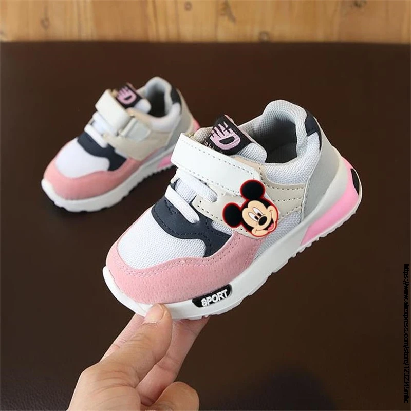 Disney Children Shoes Kids Sneakers Mickey Mouse Duck Girls Chaussure Enfant Minnie Casual Baby Boys Shoes 1-6 Years