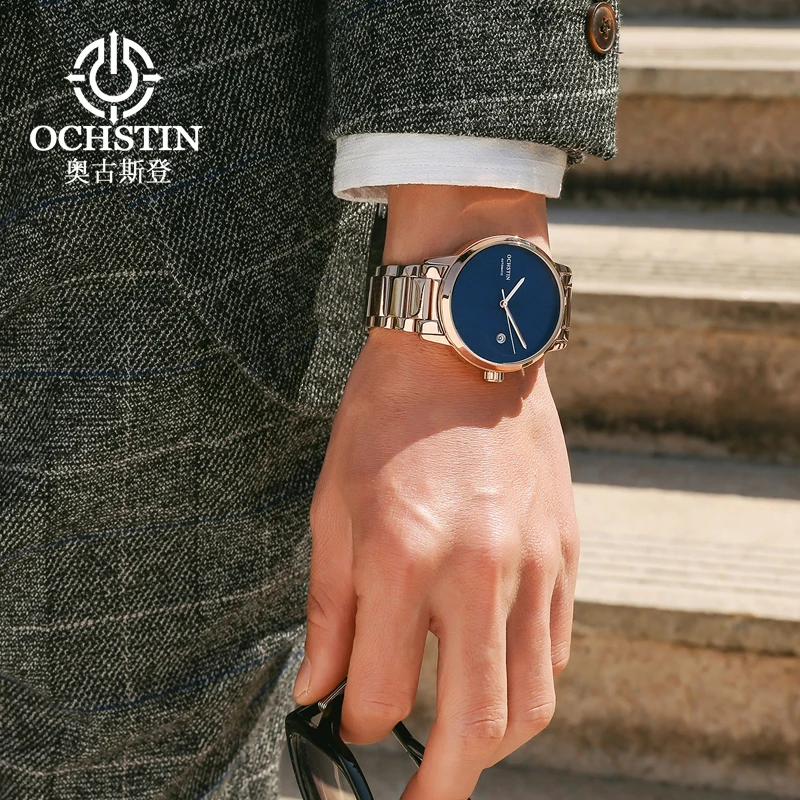 Ochstin Automatic Watch Men Top Brand Luxury Man Wristwatch Stainless Steel Watch Fashion Business Mens Wristwatches Rose Gold