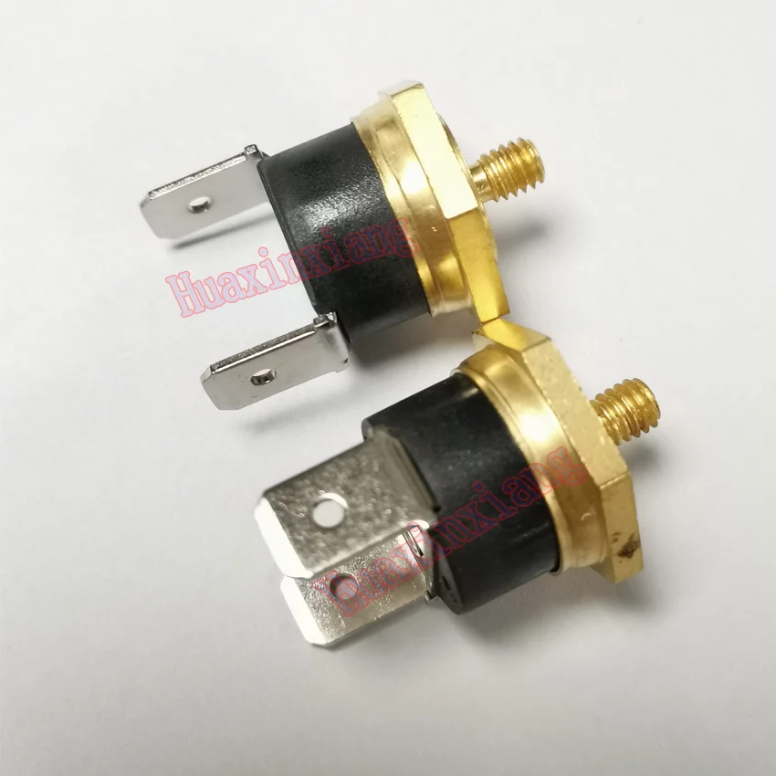 5PCS/Lot KSD301 Temperature Switch Thermostat Sensor M4 Hexagon-copper-head 10A/250V Normally-Close 45-150 ℃