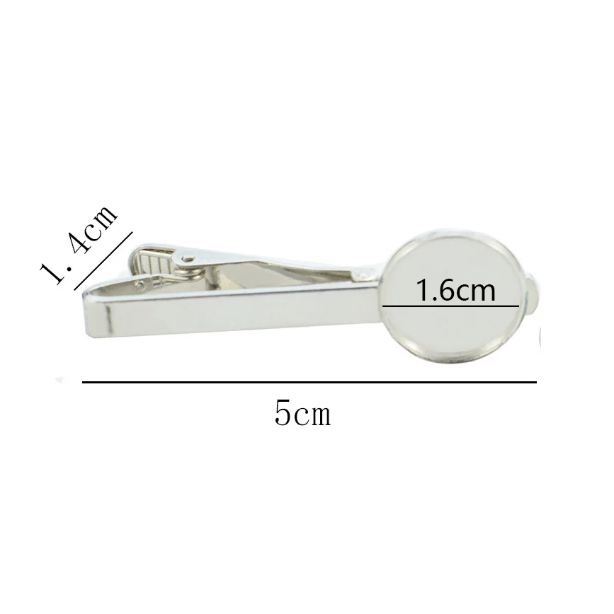 1pc Custom Photo Text Glass Cabochon Tie Clip for Men Silver Color Metal Tie Clamp Pins Father Husband Customize Gifts