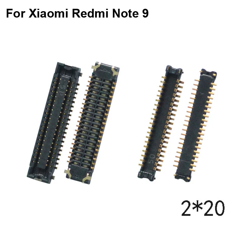 2pcs For Xiaomi Redmi Note 9 LCD display screen FPC connector For Xiao mi Redmi Note9 logic on motherboard mainboard