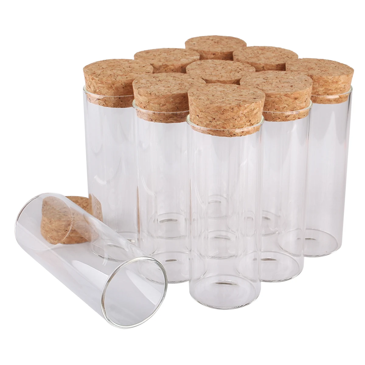 12pcs 120ml size 47*120mm Test Tube with Cork Stopper Spice Bottles Container Jars Vials DIY Craft